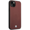 BMW BMHCP14S22RFGR Leather Diamond Pattern twarde etui do iPhone 14 6,1", bordowe