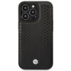 BMW BMHCP14L22RFGK Leather Diamond Pattern twarde etui do iPhone 14 Pro 6,1", czarne