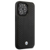BMW BMHCP14L22RFGK Leather Diamond Pattern twarde etui do iPhone 14 Pro 6,1", czarne