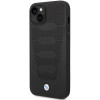 BMW BMHCP14S22RPSK etui do iPhone 14, czarne, Leather Seats Pattern