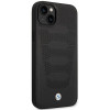 BMW BMHCP14S22RPSK etui do iPhone 14, czarne, Leather Seats Pattern