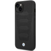 BMW BMHCP14S22RPSK etui do iPhone 14, czarne, Leather Seats Pattern