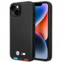 BMW BMHCP14M22PTDK etui do iPhone 14 Plus, czarne, Leather Stamp Tricolor