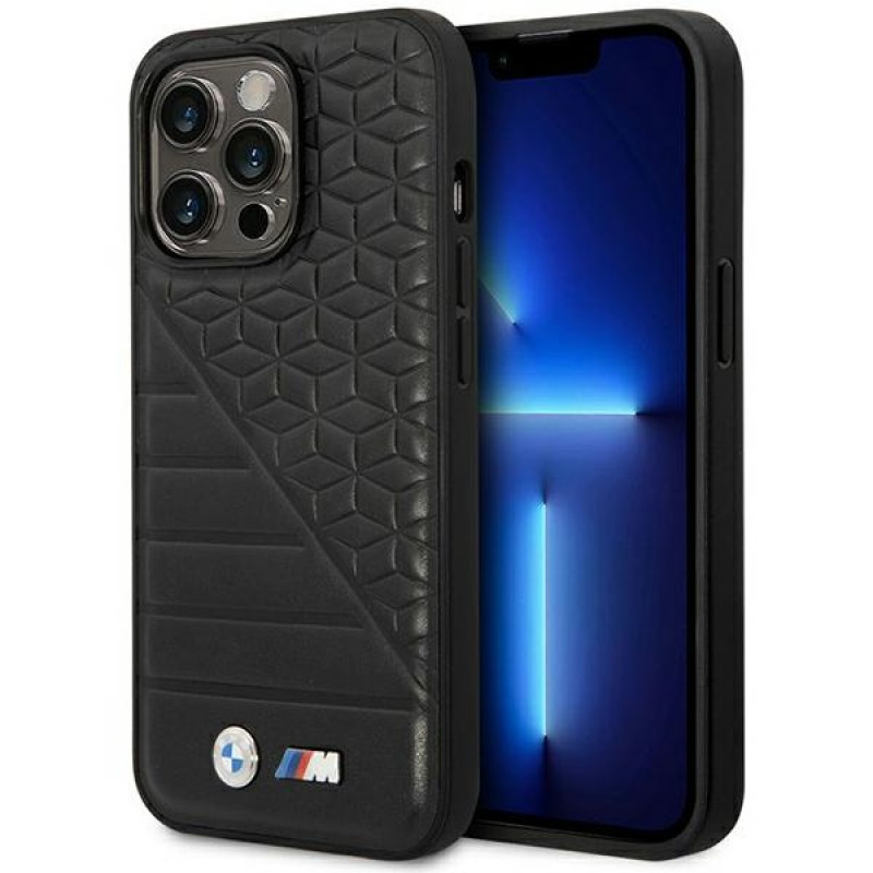 BMW BMHCP14L22PMGK etui do iPhone 14 Pro, czarne, Bi Pattern