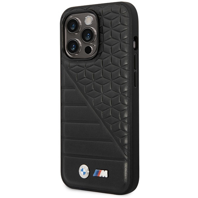 BMW BMHCP14L22PMGK etui do iPhone 14 Pro, czarne, Bi Pattern
