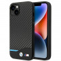 BMW BMHCP14M22NBCK etui do iPhone 14 Plus, czarne, Leather Carbon