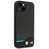 BMW BMHCP14M22NBCK etui do iPhone 14 Plus, czarne, Leather Carbon