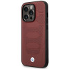 BMW BMHMP14L22RPSR Leather Seats Pattern MagSafe etui do Apple iPhone 14 Pro 6,1″, bordowe