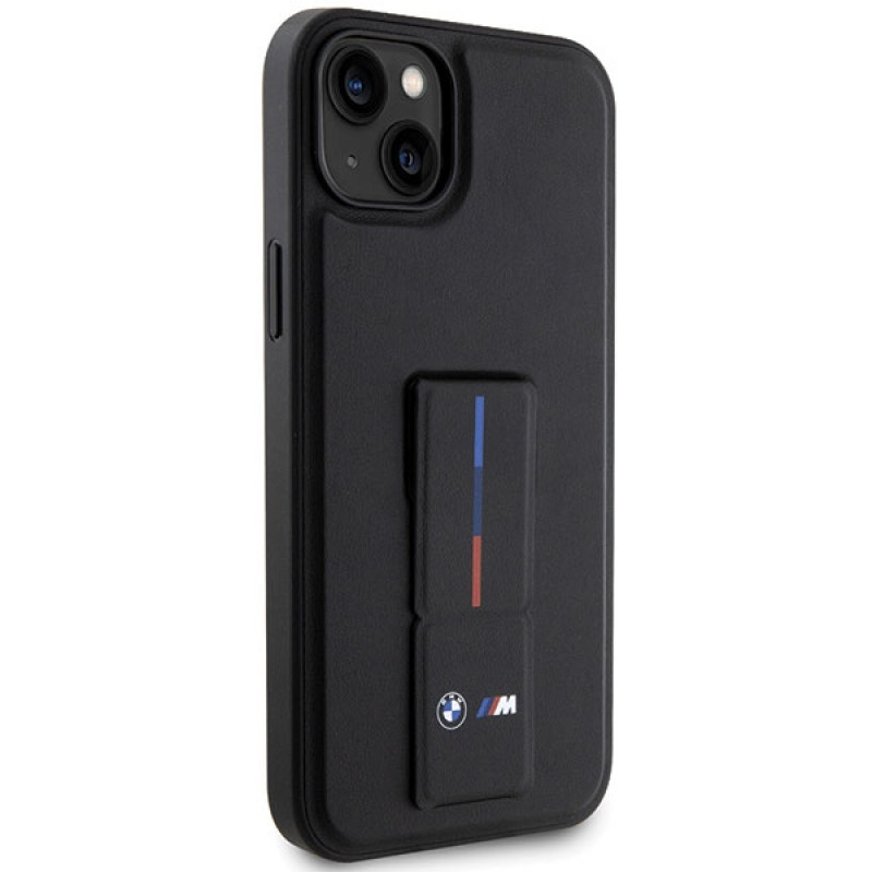 BMW BMHCP14M22GSLK Grip Stand Hot Stamp sztywne etui do Apple iPhone 14 Plus / 15 Plus, czarne