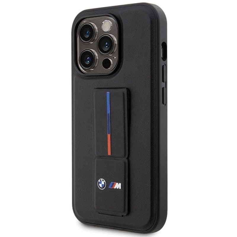 BMW BMHCP14X22GSLK Grip Stand Hot Stamp sztywne etui do Apple iPhone 14 Pro Max, czarne
