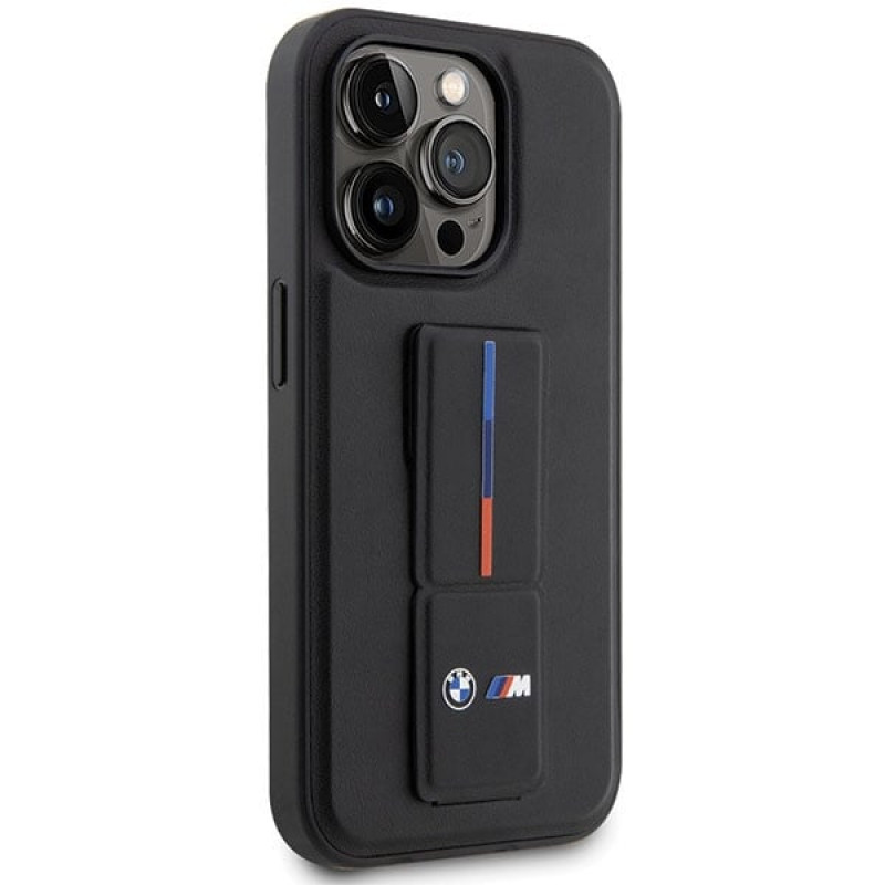BMW BMHCP14X22GSLK Grip Stand Hot Stamp sztywne etui do Apple iPhone 14 Pro Max, czarne