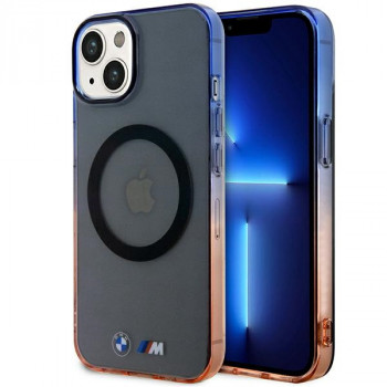 BMW BMHMP14MHTGE Gradient Bumper MagSafe sztywne etui do Apple iPhone 14 Plus / 15 Plus, szare