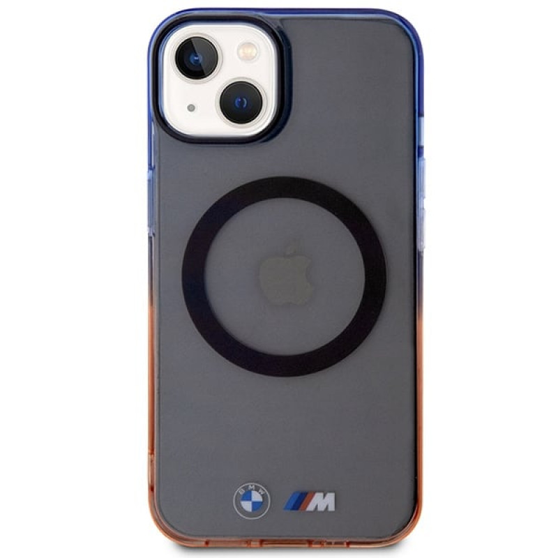 BMW BMHMP14MHTGE Gradient Bumper MagSafe sztywne etui do Apple iPhone 14 Plus / 15 Plus, szare