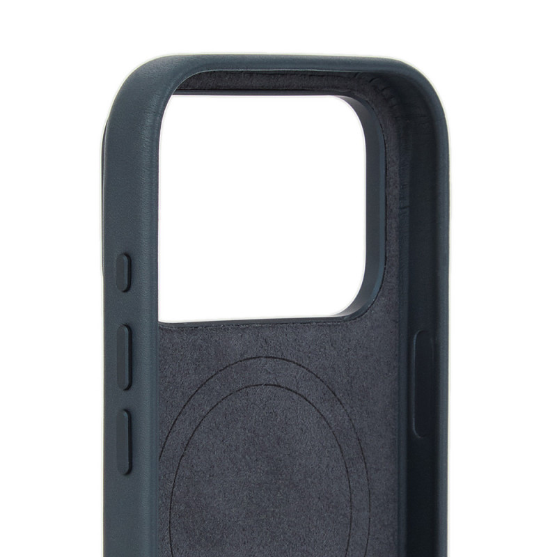 Mujjo Troubadour skórzane etui do Apple iPhone 18 Pro / 17 Pro, MagSafe, bazaltowe