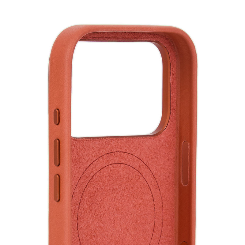 Mujjo Troubadour skórzane etui do Apple iPhone 18 Pro / 17 Pro, MagSafe, terakotowe