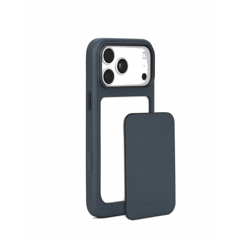 Mujjo Troubadour Modular Leather Case skórzane etui do Apple iPhone 18 Pro Max / 17 Pro Max, MagSafe, bazaltowe