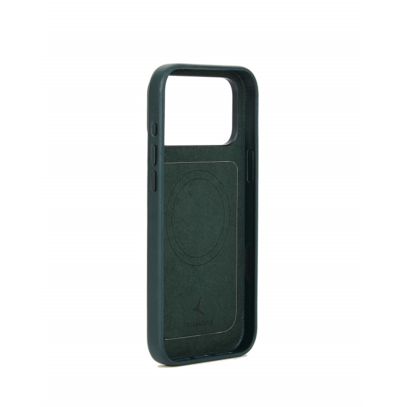 Mujjo Troubadour Modular Leather Case skórzane etui do Apple iPhone 18 Pro Max / 17 Pro Max, MagSafe, zielone obsydianowe