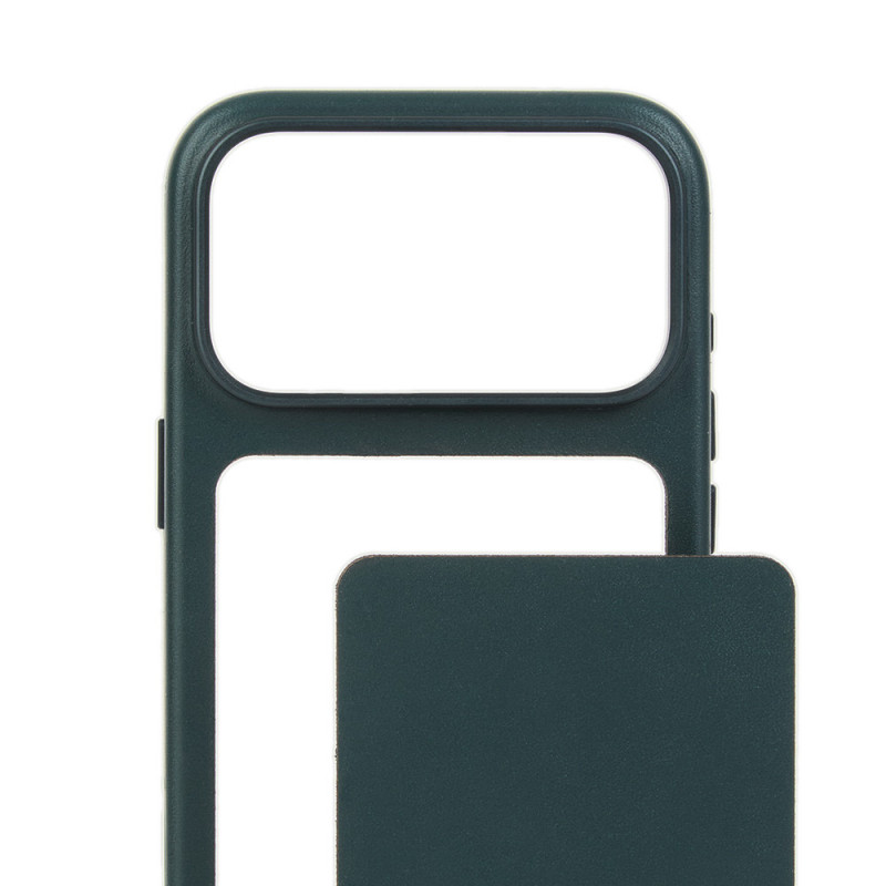 Mujjo Troubadour Modular Leather Case skórzane etui do Apple iPhone 18 Pro Max / 17 Pro Max, MagSafe, zielone obsydianowe