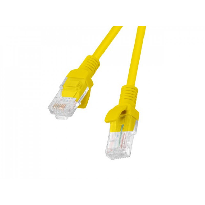 Lanberg PCU6-10CC-0100-Y patchcord Cat6 U/UTP, 1 m, żółty