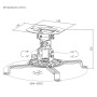 Maclean MC-200 B uchwyt sufitowy do projektora, 54–320 mm, do 13,5 kg, czarny
