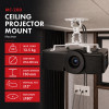 Maclean MC-200 W uchwyt sufitowy do projektorów, stalowy, 54–320 mm, do 13,5 kg, biały