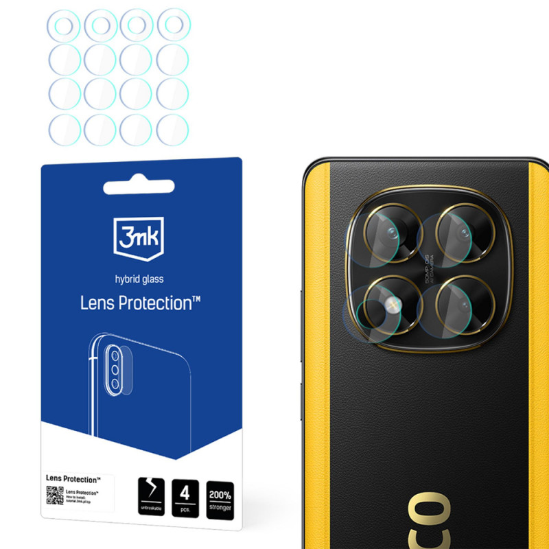 3MK Lens Protection Xiaomi POCO X7 szkło hybrydowe na obiektyw aparatu (4 szt.)