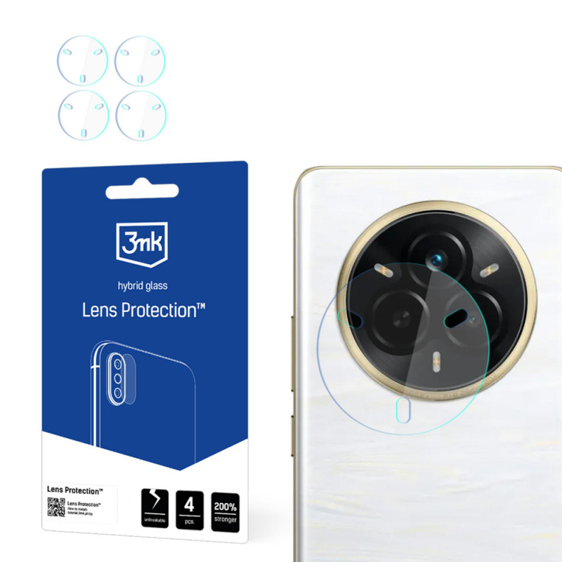 3MK Lens Protection Realme 14 Pro szkło hybrydowe na obiektyw aparatu (4 szt.)