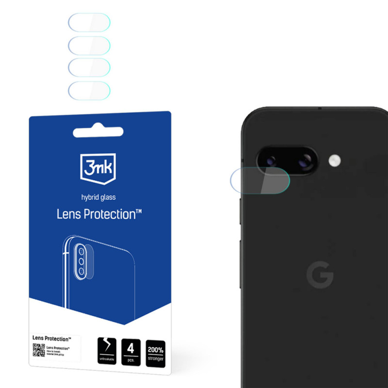 3MK Lens Protection Google Pixel 9A szkło hybrydowe na obiektyw aparatu (4 szt.)