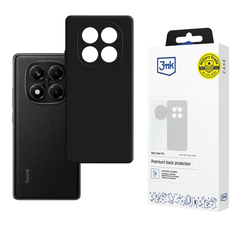 3MK Matt Case Pro etui do Xiaomi Redmi Note 14 Pro 4G, czarne