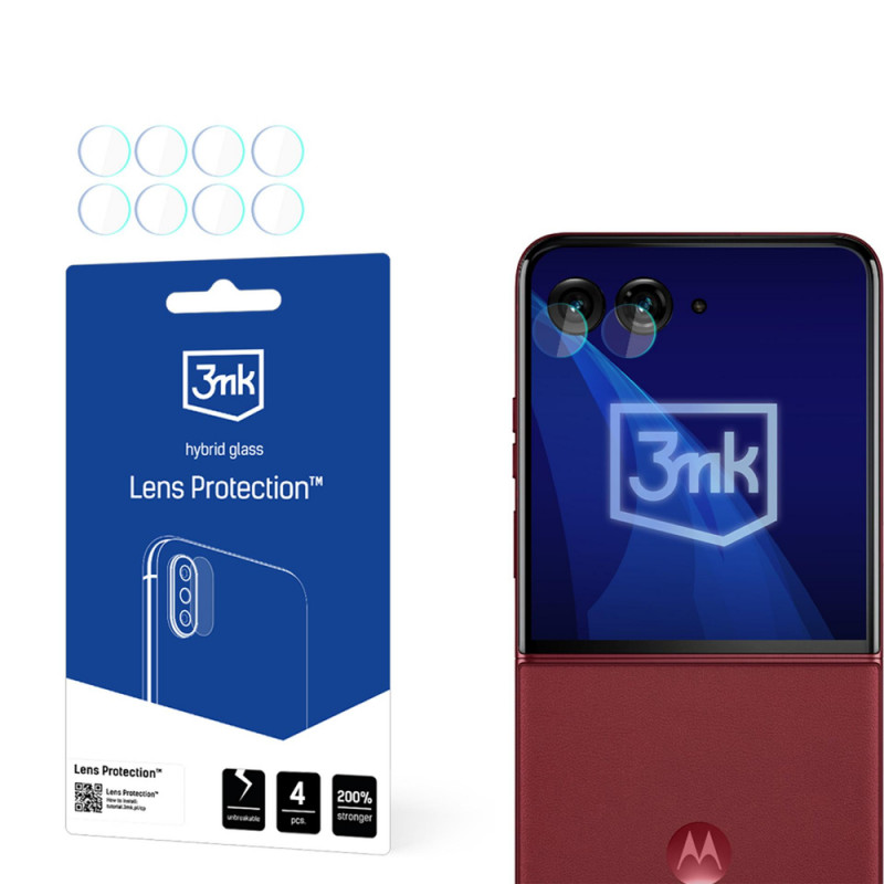 3MK Lens Protection hybrydowe szkło na obiektyw aparatu do Motorola Razr 60 Ultra (4 szt.)