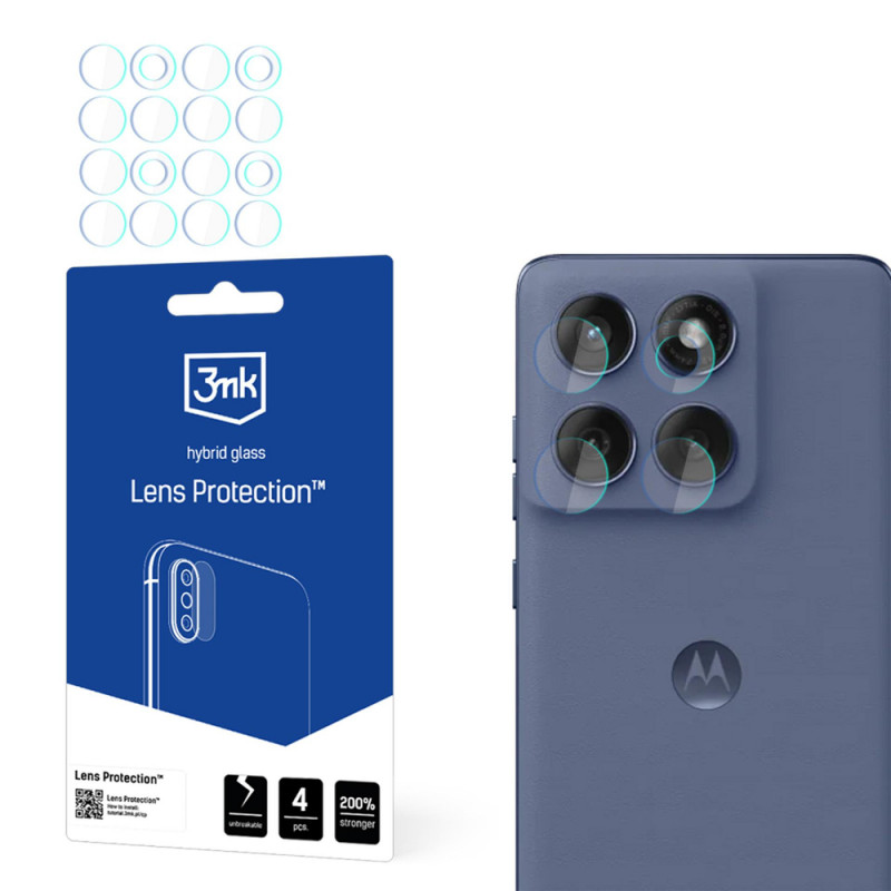 3MK Lens Protection szkło hybrydowe na obiektyw aparatu Motorola Edge 60 Fusion / Edge 60 (4 szt.)