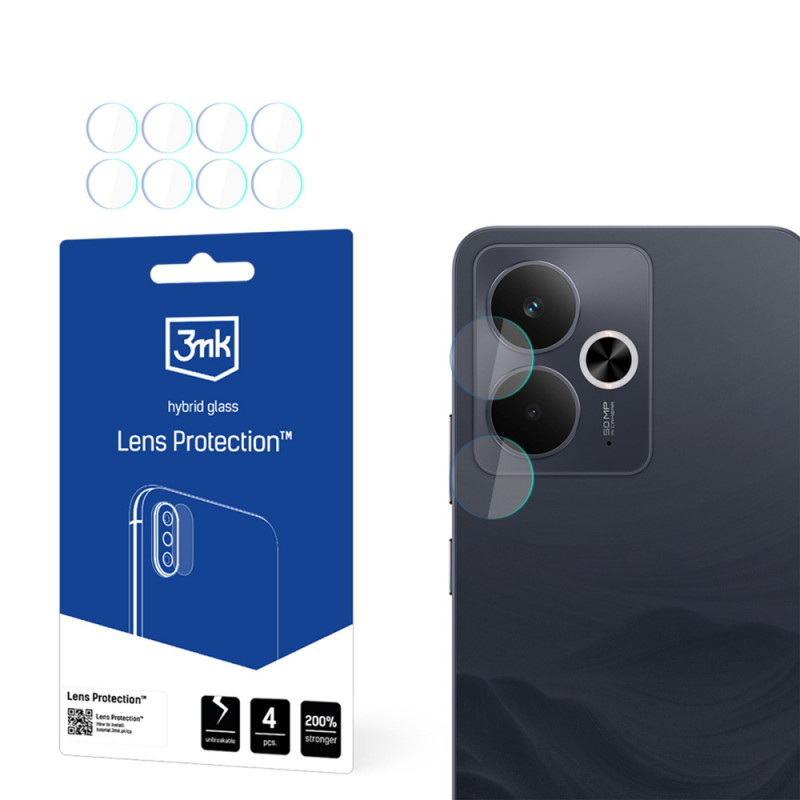 3MK Lens Protection szkło hybrydowe na obiektyw aparatu Realme 14 5G / 14T 5G (4 szt.)