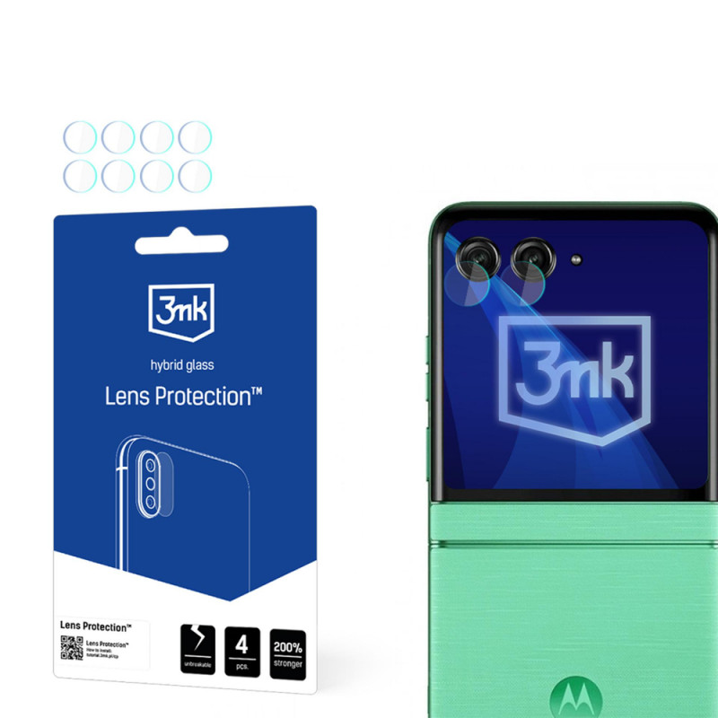 3MK Lens Protection szkło hybrydowe na obiektyw aparatu Motorola Razr 60 (4 szt.)