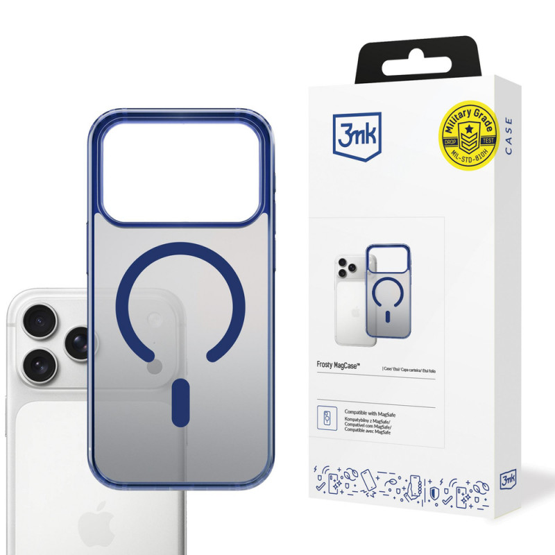 3mk Frosty MagCase etui do Apple iPhone 17 Pro Max, niebieskie