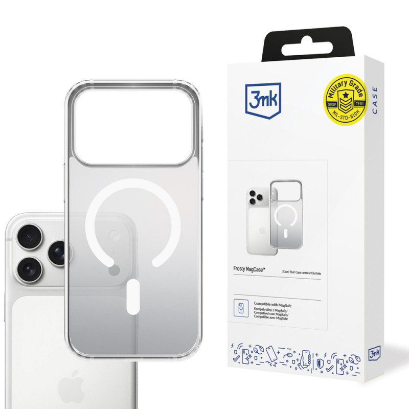 3mk Frosty MagCase etui do Apple iPhone 17 Pro Max, białe