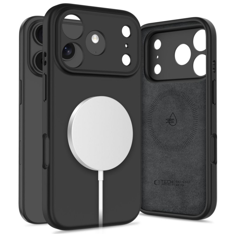 Tech-Protect Silicone MagSafe etui do Apple iPhone 17 Pro Max, czarne