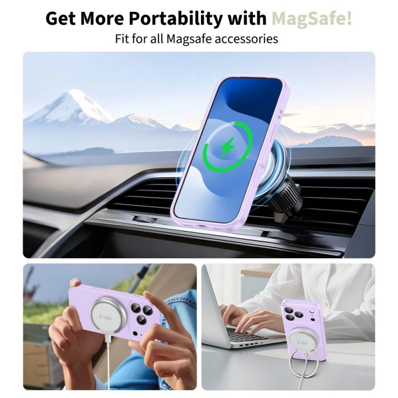 Tech-Protect Silicone MagSafe etui do Apple iPhone 17 Pro, liliowe, THP4521