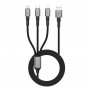Tech-Protect UltraBoost DNA kabel 3w1 USB-A do Lightning / USB-C / Micro-USB, 3 A, 120 cm, szary (iron grey)