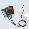 Tech-Protect UltraBoost DNA kabel 3w1 USB-A do Lightning / USB-C / Micro-USB, 3 A, 120 cm, szary (iron grey)