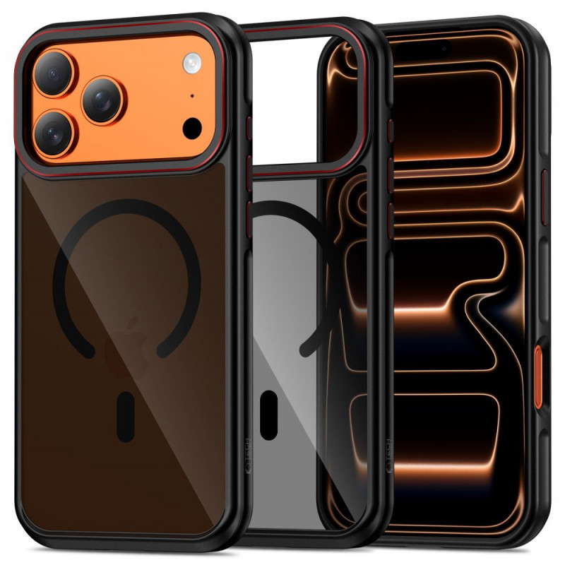 Etui Tech-Protect MagHybrid MagSafe do Apple iPhone 17 Pro Max, czarno-czerwone