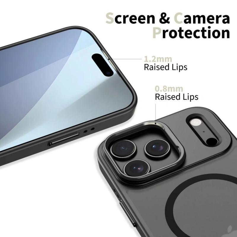 Etui Tech-Protect Magstand MagSafe do Apple iPhone 17 Pro, matowe czarne