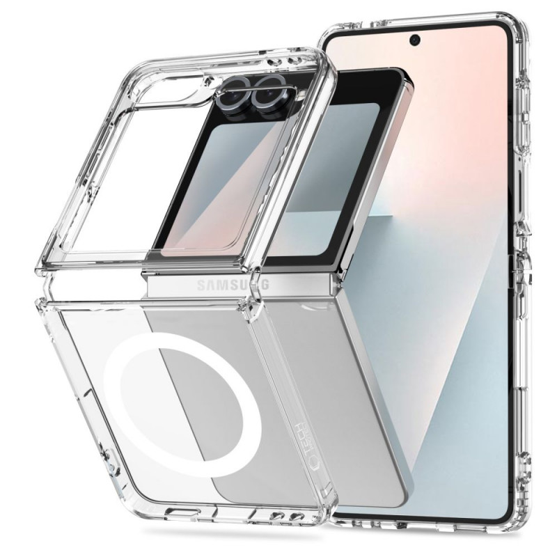 Etui Tech-Protect Flexair Hybrid MagSafe do Samsung Galaxy Z Flip 6 / 7 FE, przezroczyste