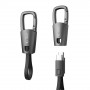 Tech-Protect Ultraboost DNA brelok kabel USB-C / USB-C PD 60W / 3A, 17 cm, żelazny szary