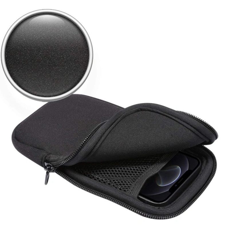 Tech-Protect SM70 uniwersalne etui na telefon 6,0-7,2 cala, neopren, ze smyczą, czarne
