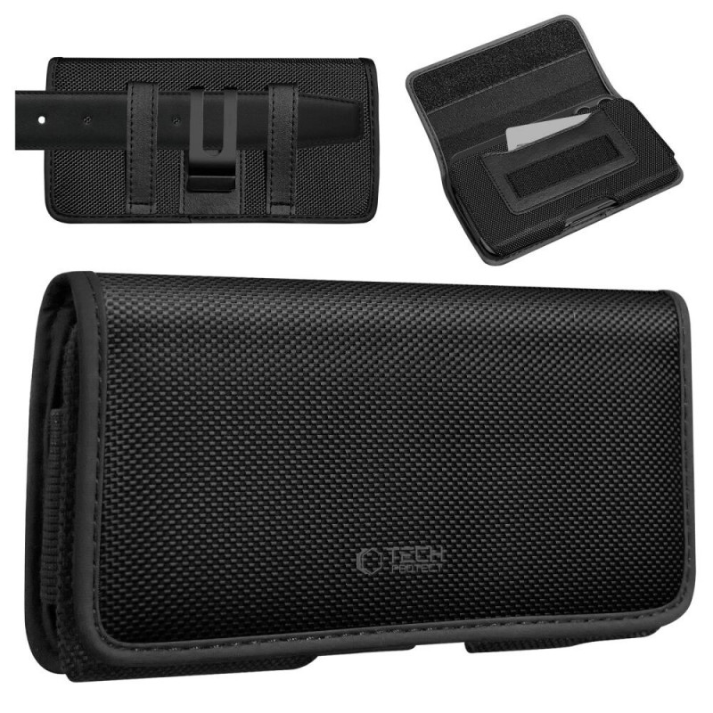 Tech-Protect SM90 uniwersalne etui na pas na telefon 5,8-6,8 cala, nylon, czarne