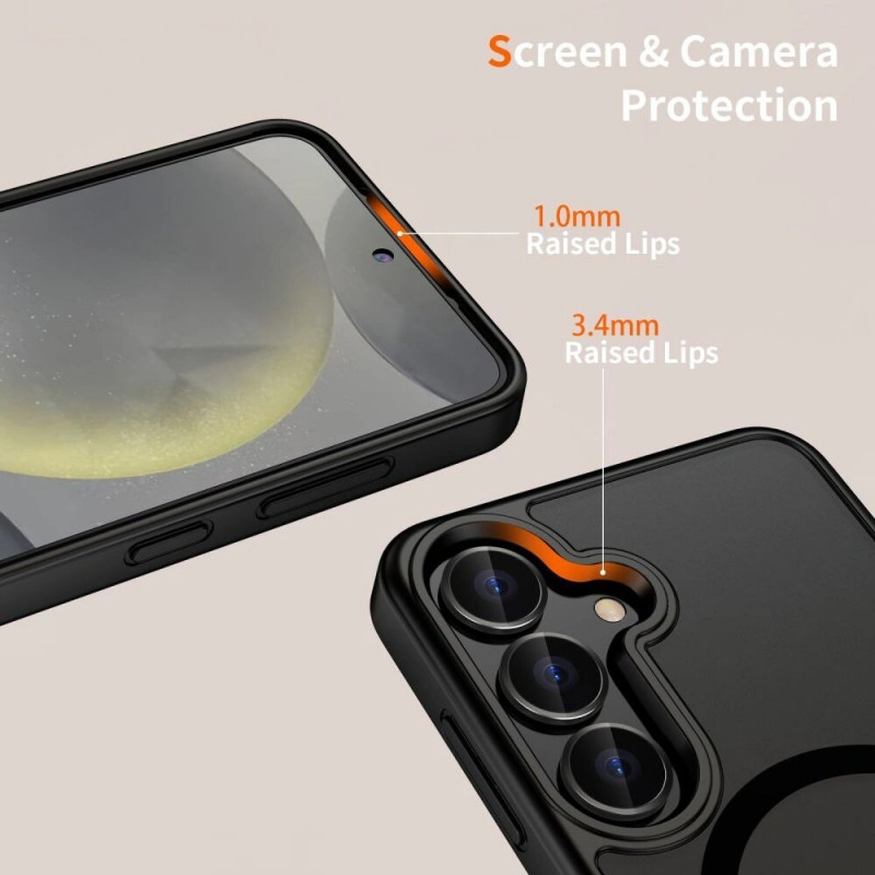 Tech-Protect MagMat MagSafe etui do Samsung Galaxy S25 FE, matowe czarne
