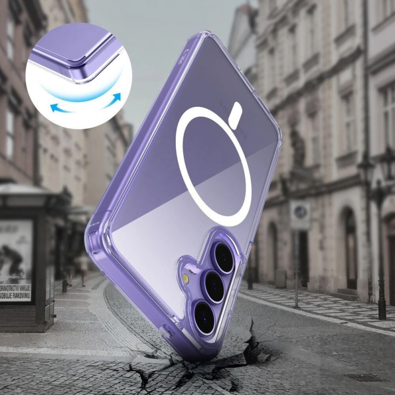 Tech-Protect Flexair Hybrid MagSafe etui do Samsung Galaxy S25 FE, przezroczyste