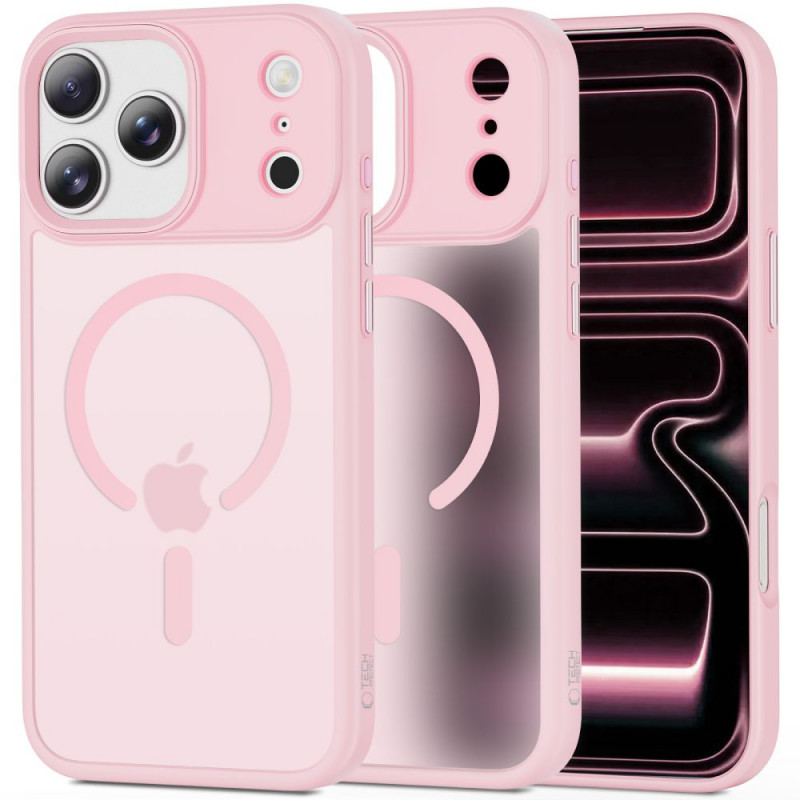 Tech-Protect MagMat MagSafe etui do Apple iPhone 17 Pro, matowe różowe