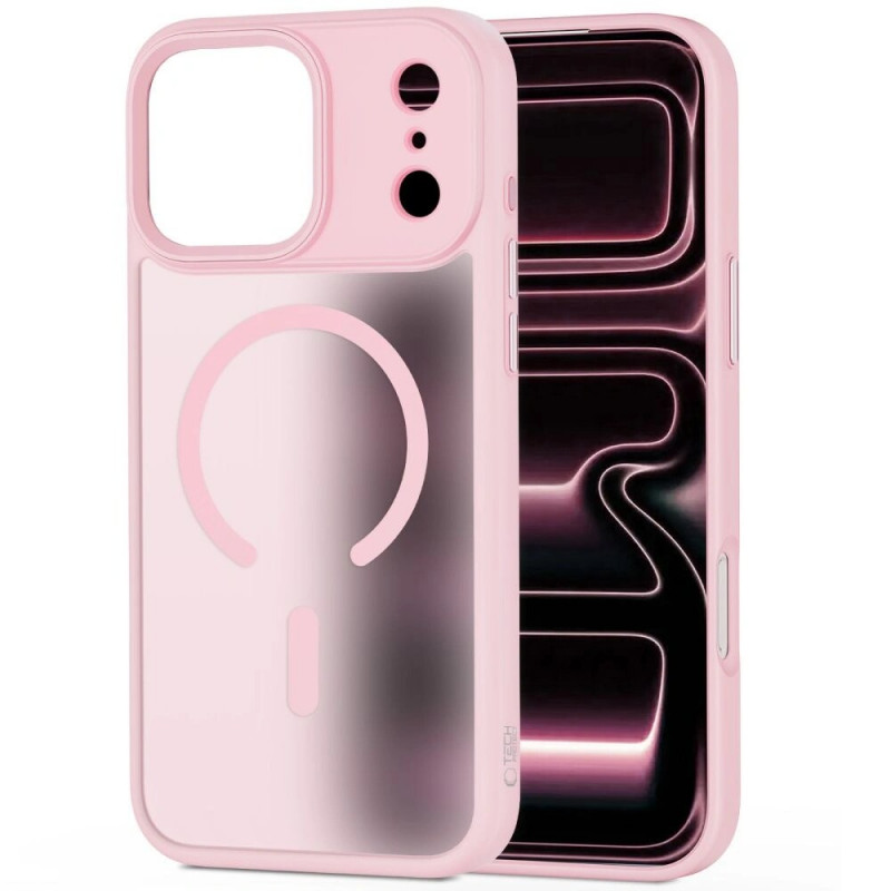 Tech-Protect MagMat MagSafe etui do Apple iPhone 17 Pro, matowe różowe
