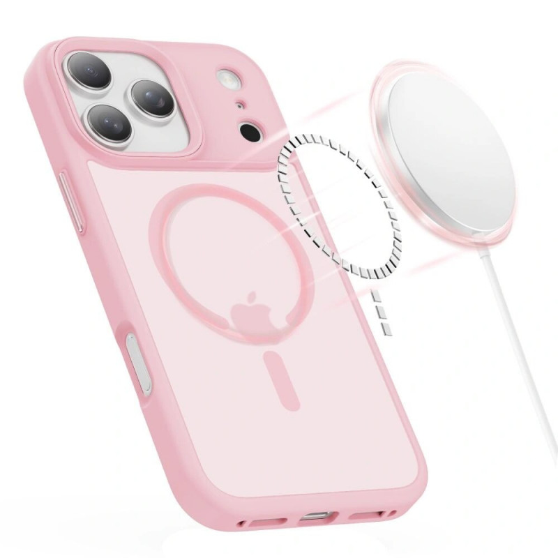 Tech-Protect MagMat MagSafe etui do Apple iPhone 17 Pro, matowe różowe